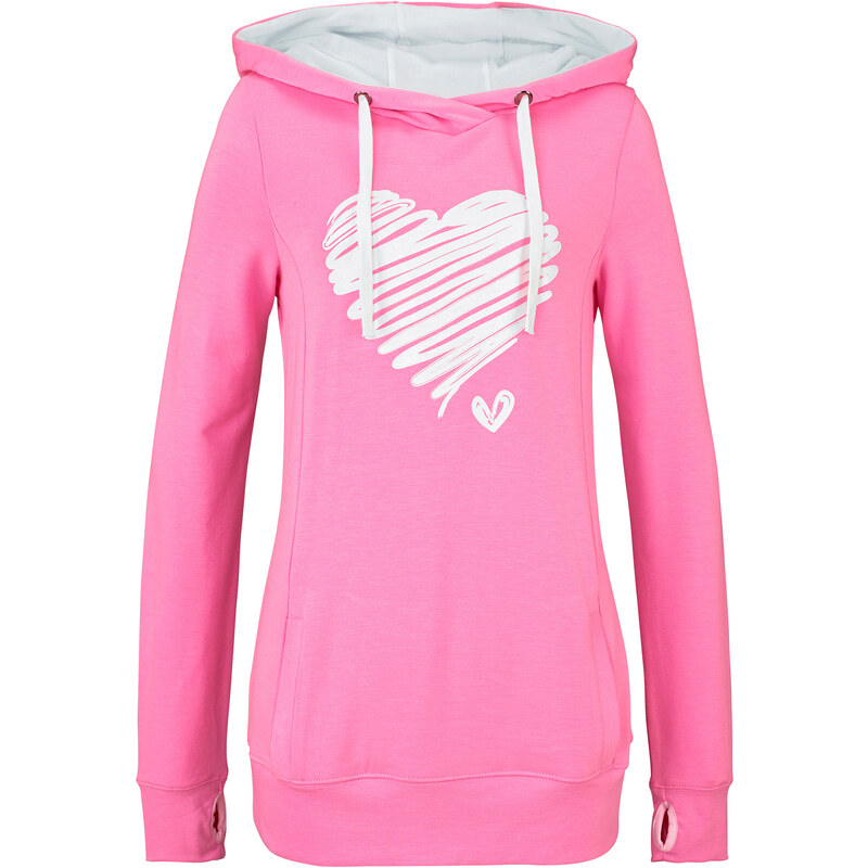 bpc bonprix collection Sweatshirt mit Druck langarm in rosa für Damen von bonprix
