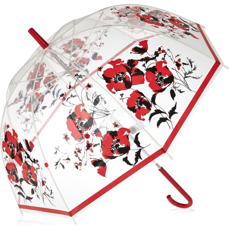 Marks and Spencer Kuppel-Regenschirm mit Mohnblumenmuster und Stormwear™