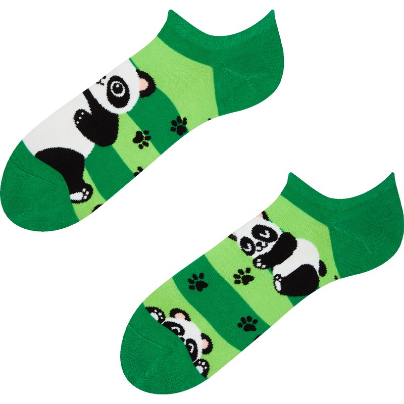 Dedoles Lustige Sneakersocken Panda und Streifen