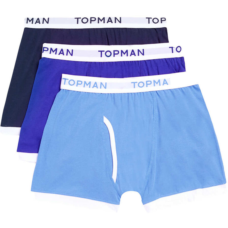Topman Mens Blues 3 Pack Underwear