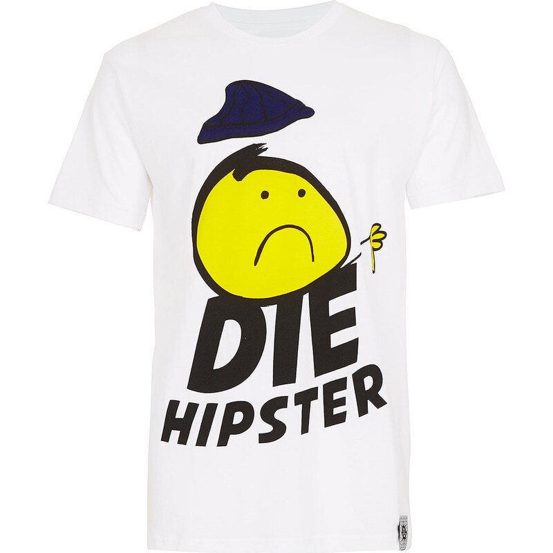 Topman Mens Abandon Ship 'Die Hipsters' T-Shirt*