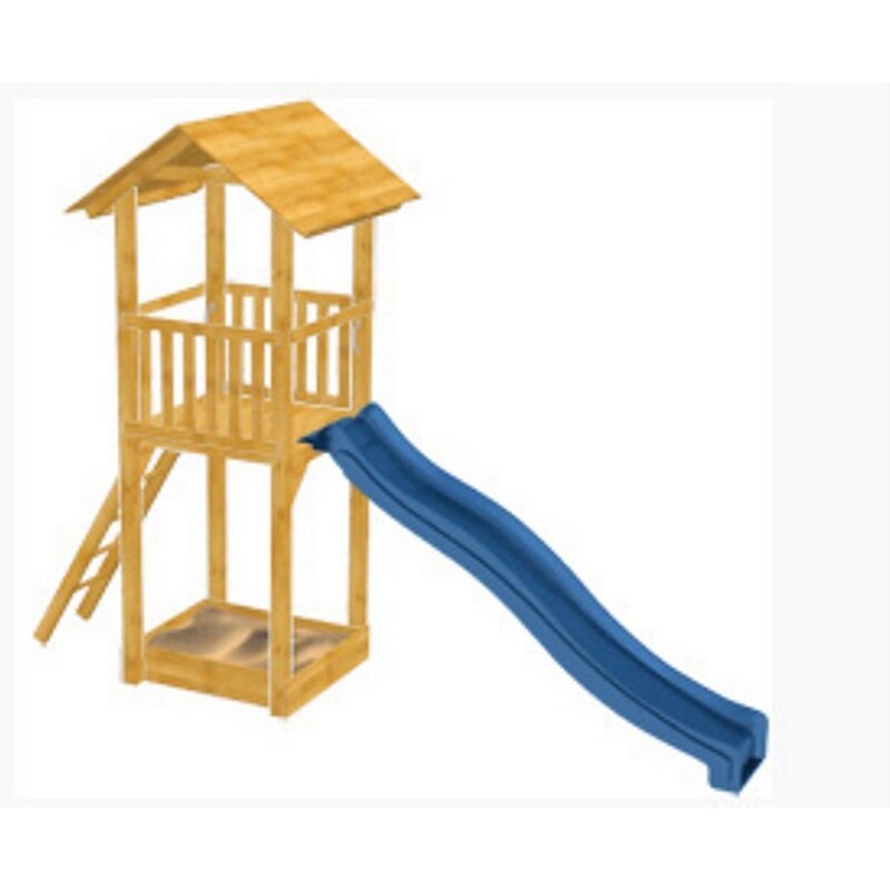 Dein Spielplatz Spielturm mit Wellenrutsche, blau »Pirate & Princess 4«