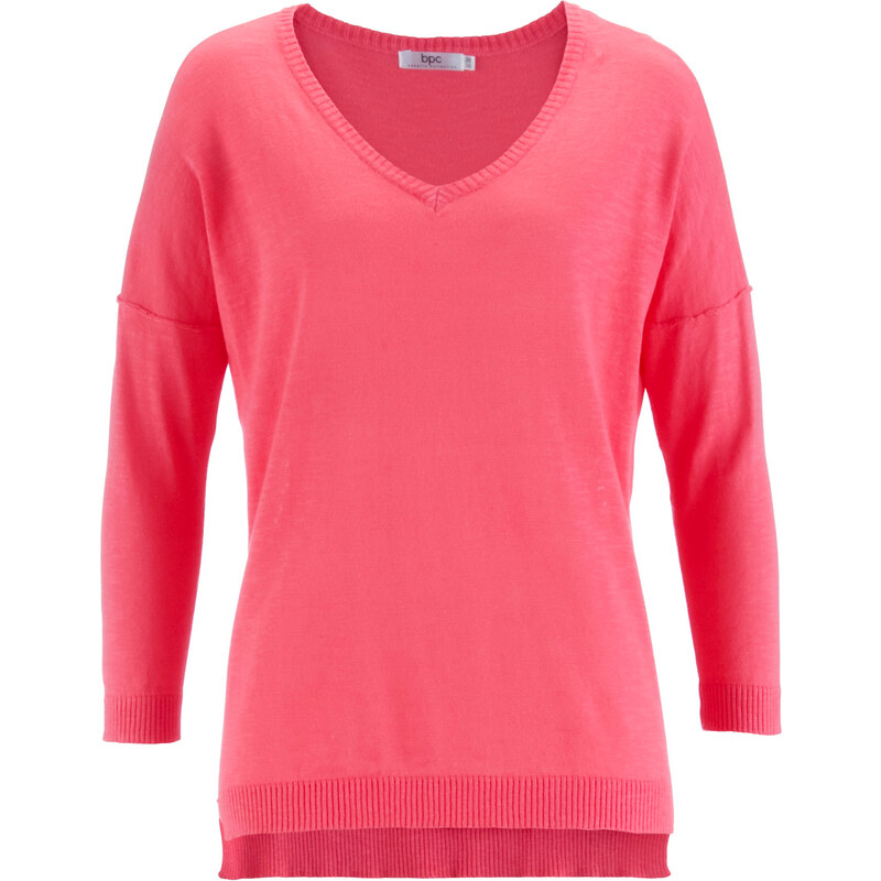 bpc bonprix collection Strick-Pullover, 3/4 Arm in pink für Damen von bonprix