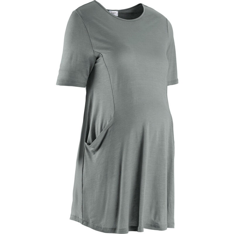 bpc bonprix collection Umstandsmoden Zipfelshirt, halbarm in grau für Damen von bonprix