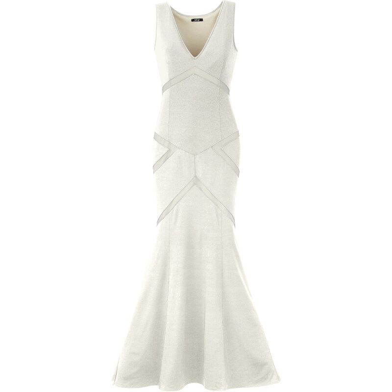 Kleid mit Cut-outs ohne Ärmel in weiß von bonprix