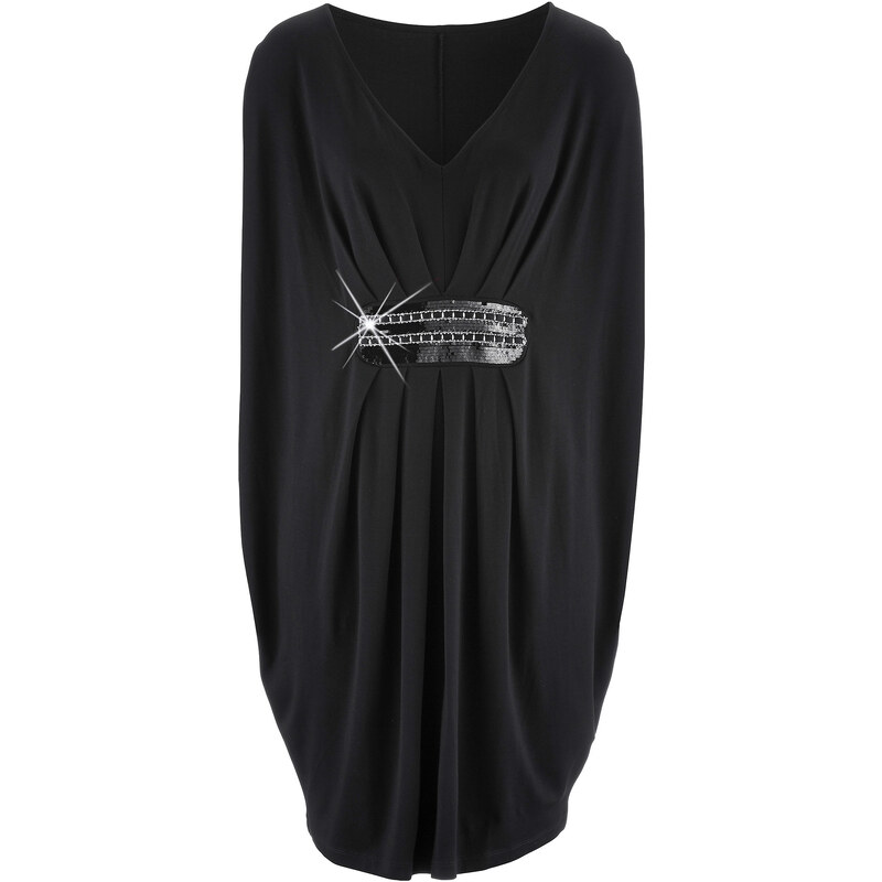 bpc selection premium Premium Shirtkleid mit Stickerei/Sommerkleid kurzer Arm in schwarz von bonprix