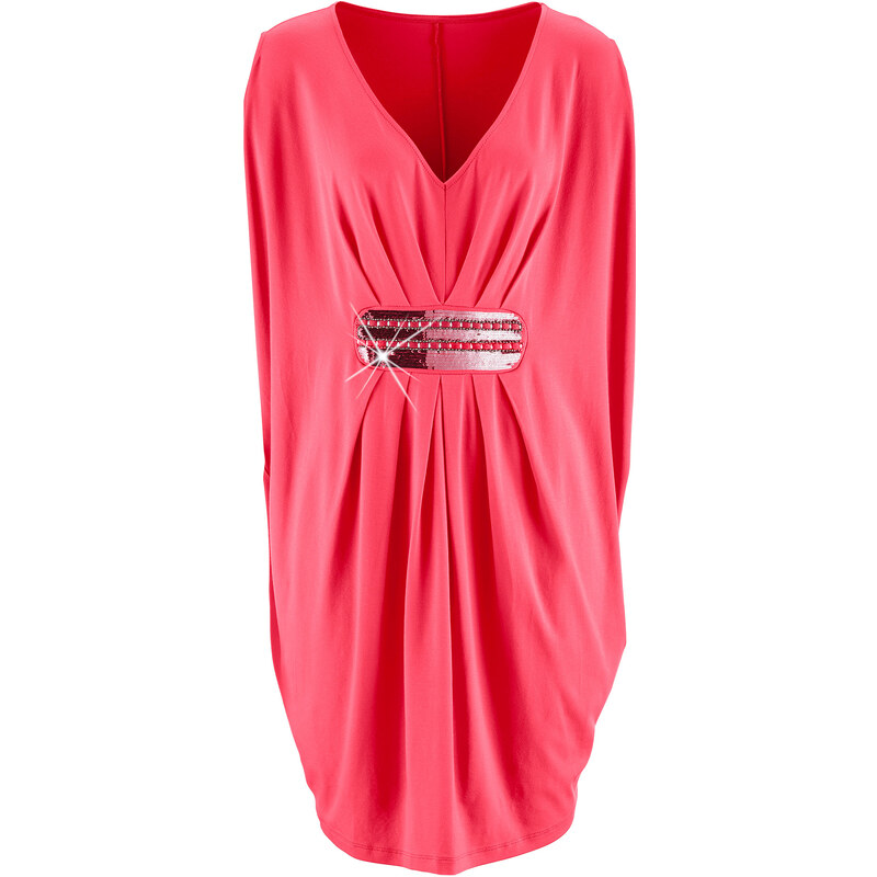 bpc selection premium Premium Shirtkleid mit Stickerei/Sommerkleid kurzer Arm in pink von bonprix