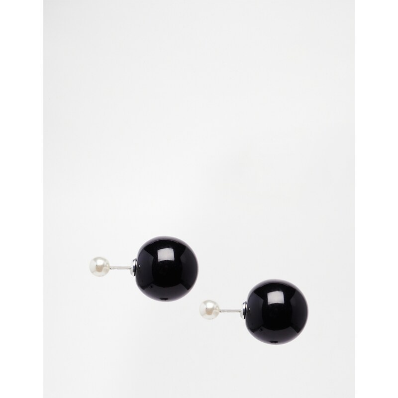 ASOS - Ohrringe mit zwei Perlen - Mehrfarbig