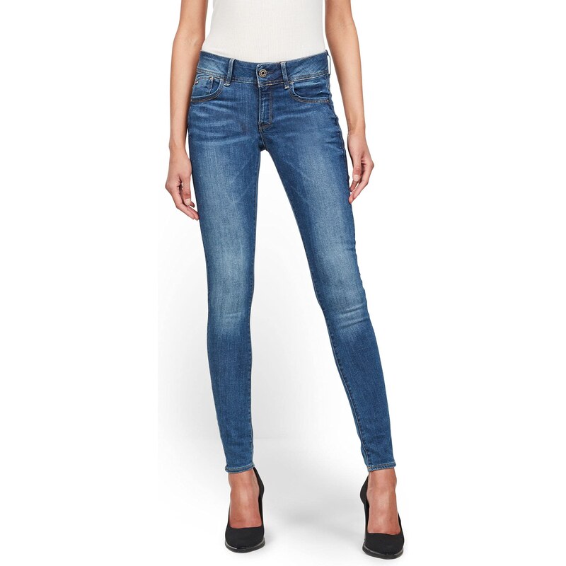 G-STAR RAW Damen Lynn Mid Skinny Jeans, Blau (faded blue D06746-6553-A889), 24W / 28L