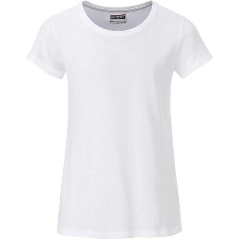 James & Nicholson Klassisches Mädchen-T-Shirt aus Bio-Baumwolle 8007G