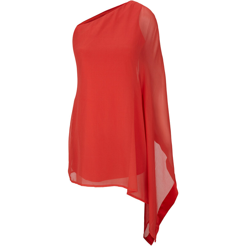 Kleid langarm figurbetont in rot von bonprix