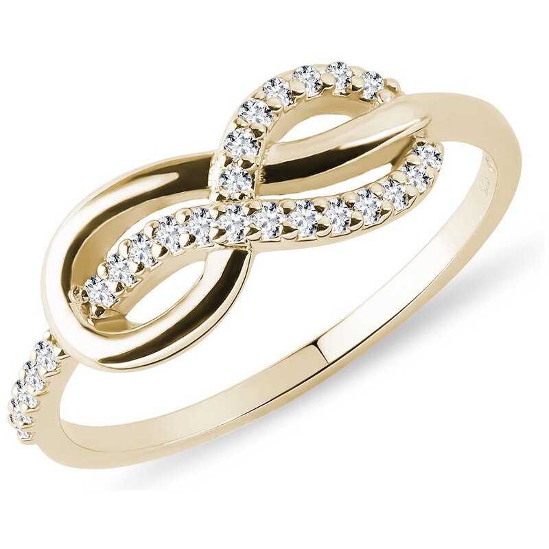 Infinity Goldring mit Diamanten KLENOTA K0528013