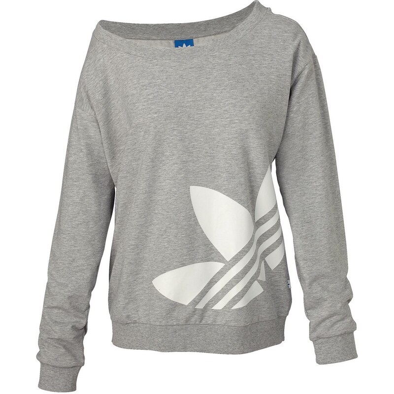 ADIDAS ORIGINALS Sweatshirt, Logo-Print, Rippbündchen