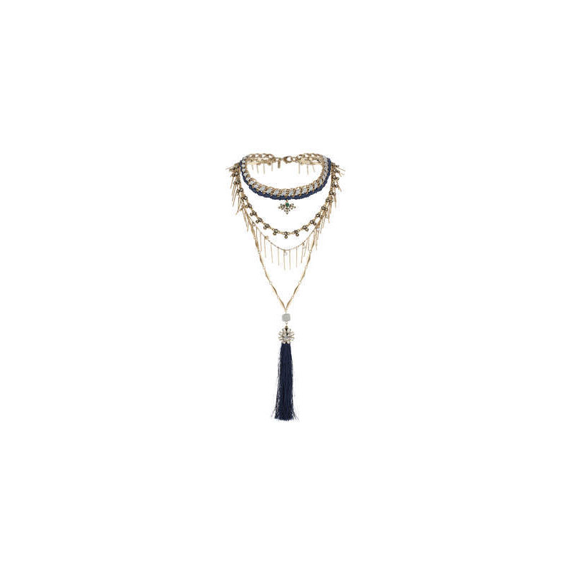 Topshop Premium Halskette mit Quastenanhänger - Blau