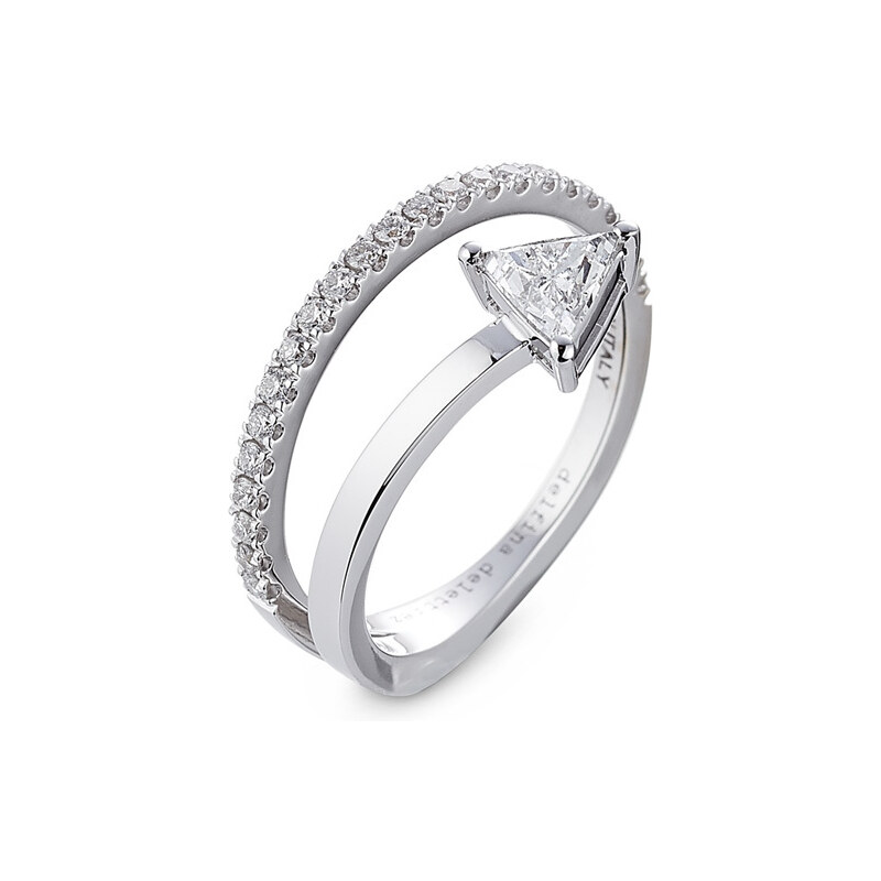 Delfina Delettrez Marry Me 18kt White Gold Ring with Diamonds
