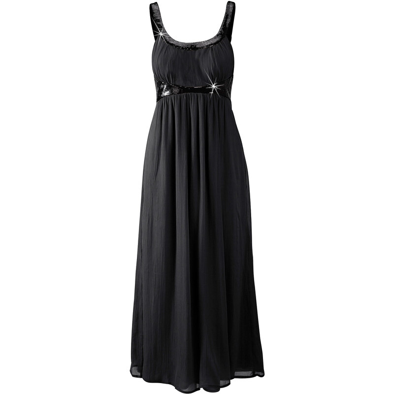 BODYFLIRT Abendkleid ohne Ärmel figurbetont in schwarz (Rundhals) von bonprix