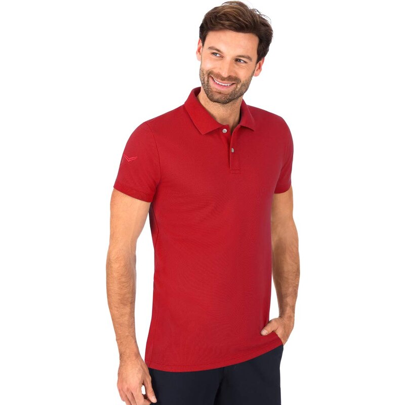 (Herstellergröße: 036), Rot Herren Trigema (Kirsch 627604 L) Poloshirt, Large
