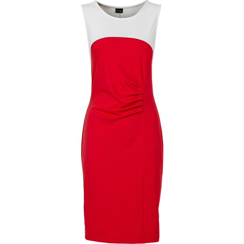 BODYFLIRT Kleid ohne Ärmel in rot (Rundhals) von bonprix