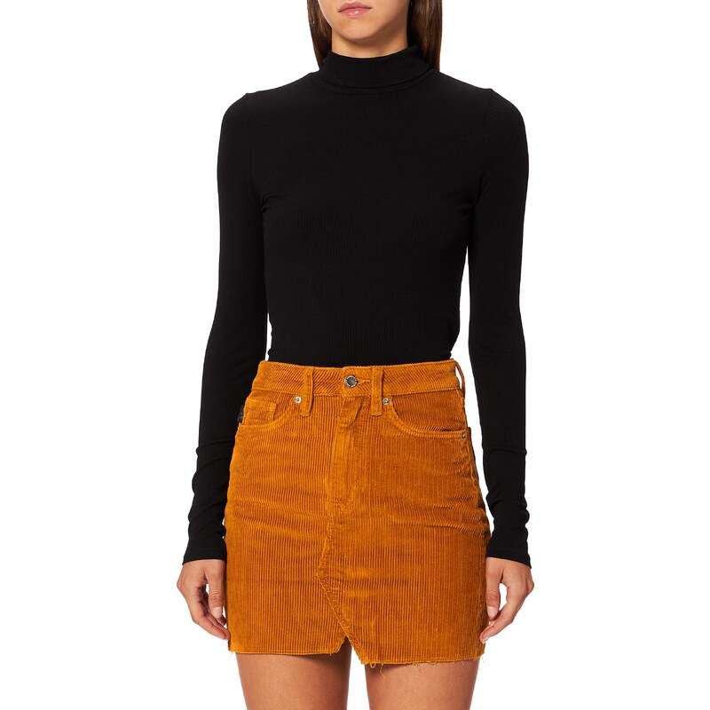 Superdry Damen Denim Mini Skirt, Turmeric Tan Cord, W26