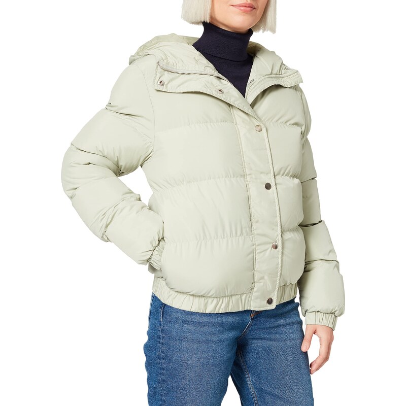 Urban Classics Damen Ladies Hooded Puffer Jacket Jacke, softsalvia, M
