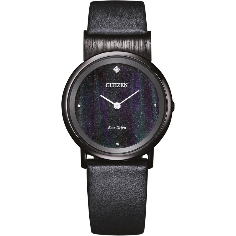 Citizen Eco-Drive Damen-Armbanduhr Titan Schwarz EG7095-13E