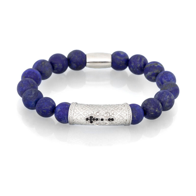 Lapis Lazuli Silber Armband für Männer Trimakasi