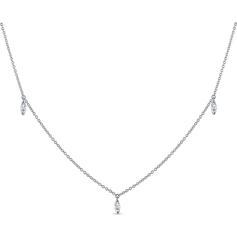 Marquise Diamant-Halskette aus Weißgold KLENOTA K0862012