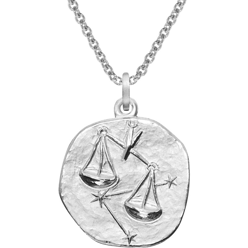 trendor Sternzeichen Waage Ø 20 mm und Halskette 925 Silber 51610-10-50, 50 cm
