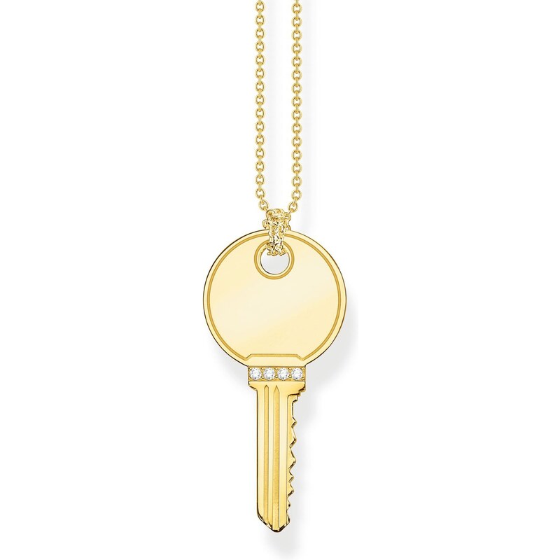 Thomas Sabo Damen-Halskette Schlüssel Goldfarben KE2131-414-14-L50v
