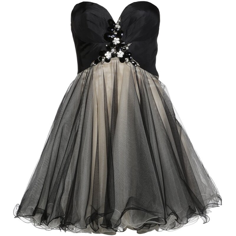 Luxuar Fashion Cocktailkleid / festliches Kleid nude/schwarz
