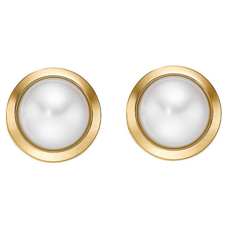 CHRIST Pearls Ohrringe weiß/gold