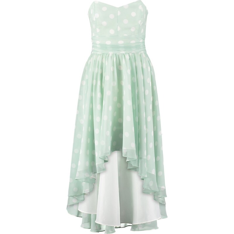 Swing Cocktailkleid / festliches Kleid weißgrün/cremeweiß