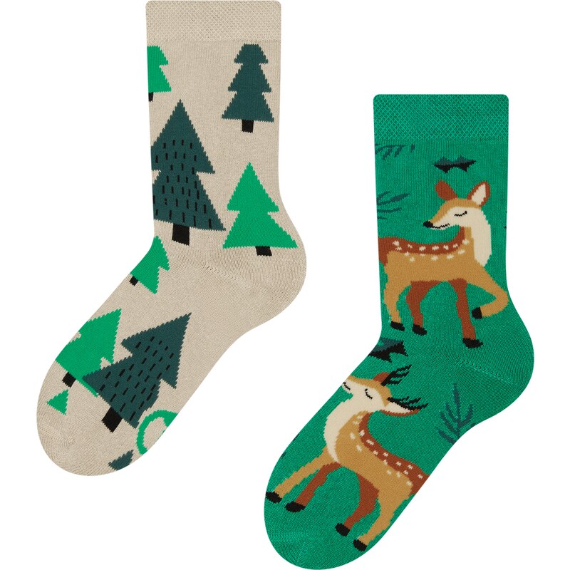 Dedoles Lustige warme Socken für Kinder Reh und Hirsch