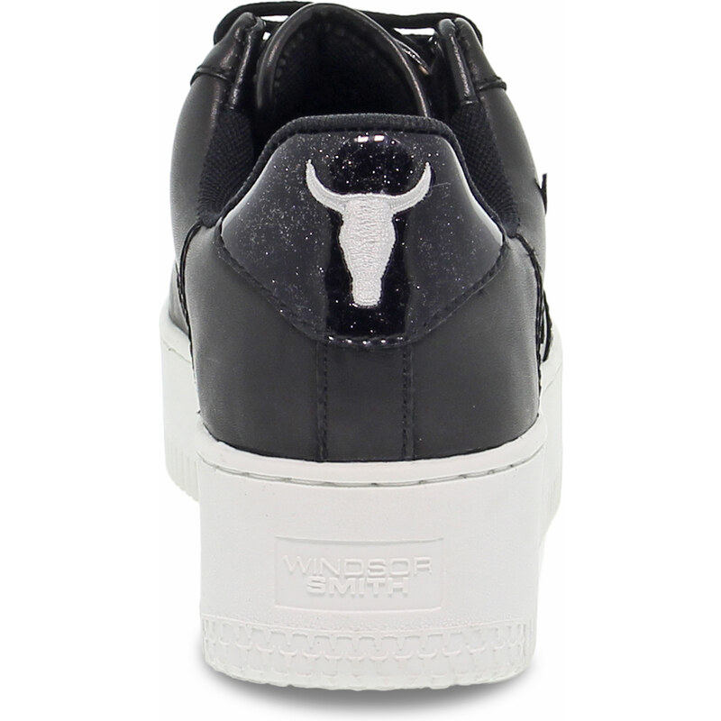 Sneaker Windsor Smith RICH BLACK GLITTER PATENT aus Leder Schwarz