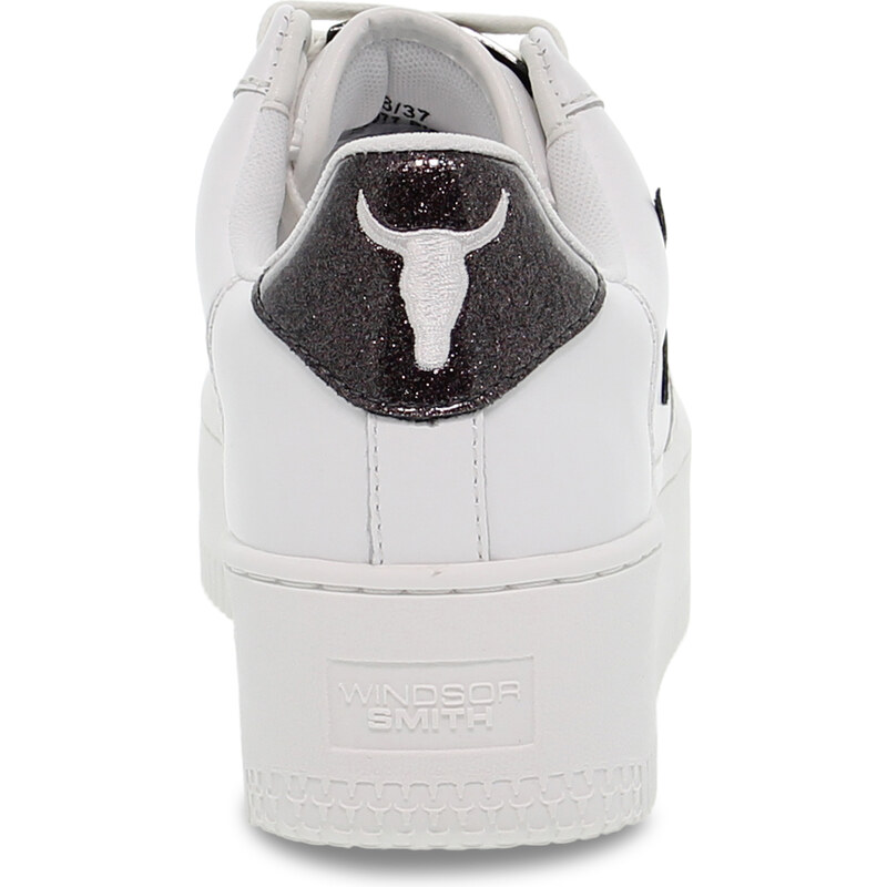 Sneaker Windsor Smith RICH WHITE GLITTER PATENT aus Leder Weiß