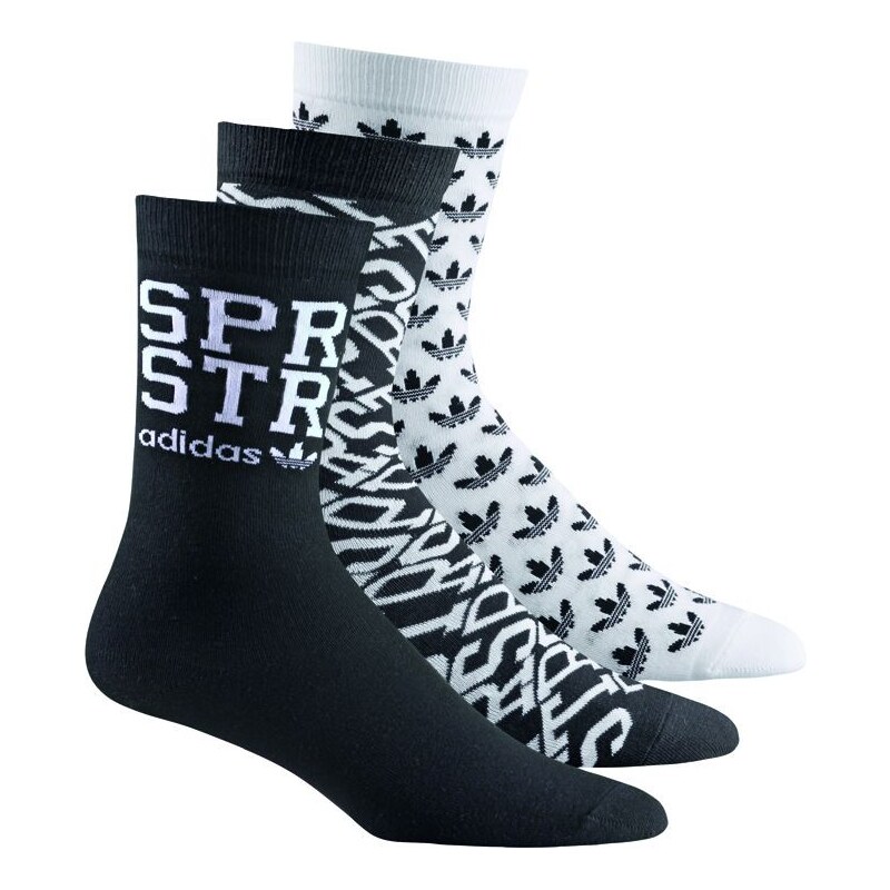Adidas Originals Adidas Socken Dreierpack CREW SOCK SPR S20130 Black-White Size 43/46