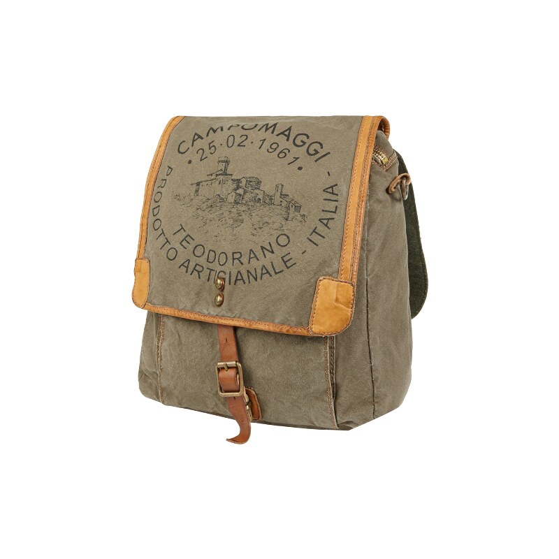 Campomaggi Vintage-Rucksack aus Leder und Baumwolle