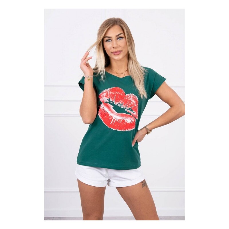 Mondo Italia, s.r.o. Frauen-T-Shirt MI8985 Grün