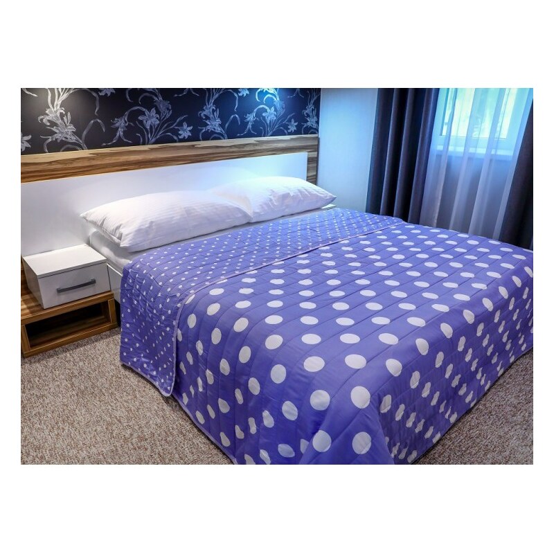 Steppdecke 701P Pois lila Made in Italy