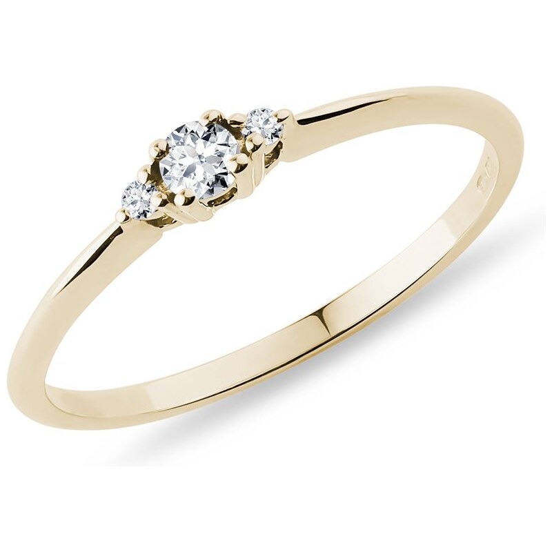 Gold-Diamantring zur Verlobung KLENOTA K0335013