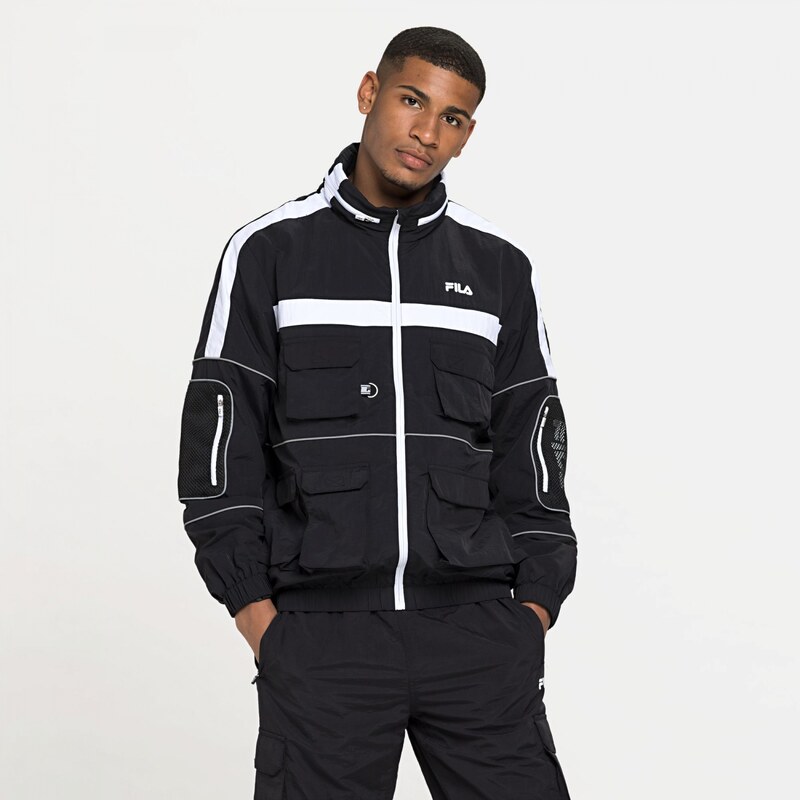 Black fila windbreaker online