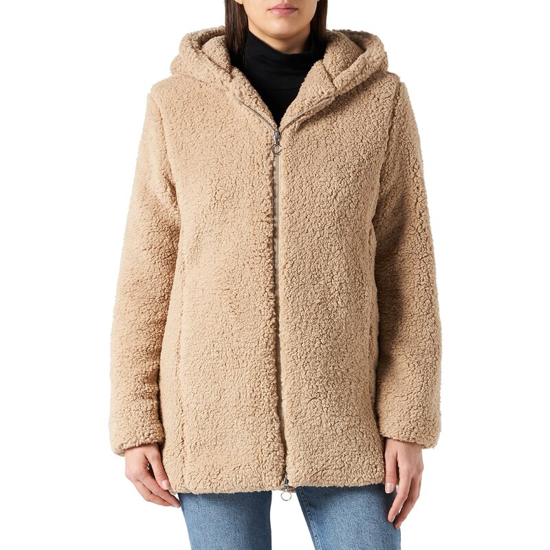 Urban Classics Damen Ladies Sherpa Jacket Jacke, softtaupe, XXL