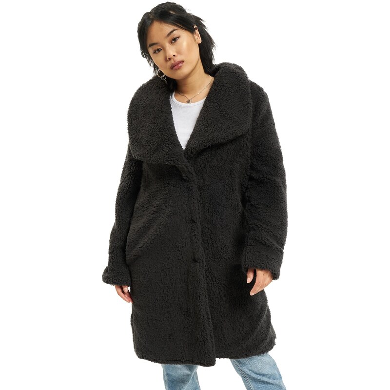 Urban Classics Damen TB2373-Ladies Soft Sherpa Coat Parka, Schwarz (Black 00007), X-Large