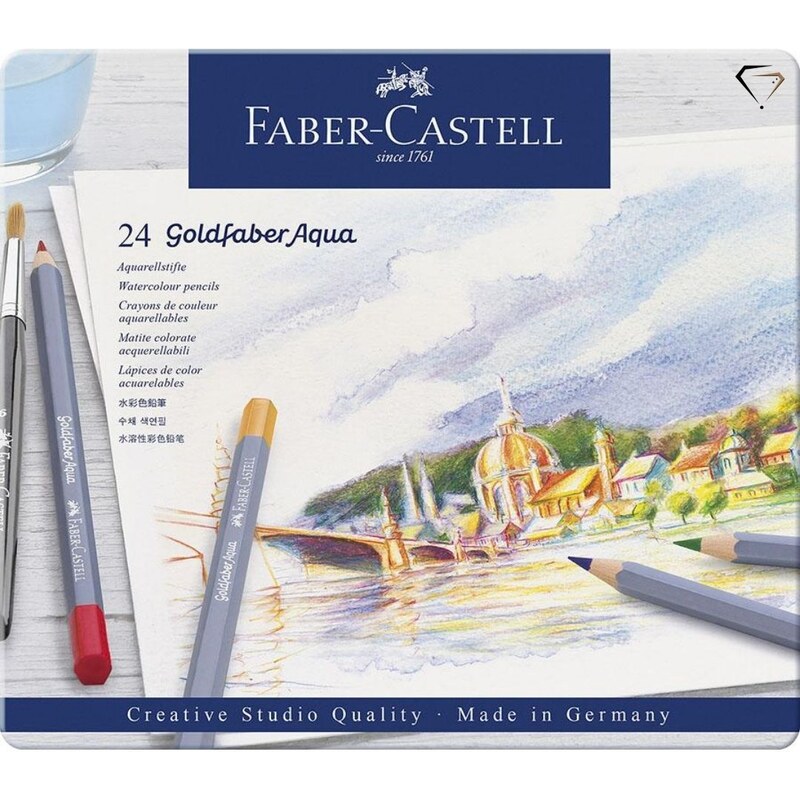 Faber-Castell Goldfaber Aqua Aquarellstifte, 24er Metalletui