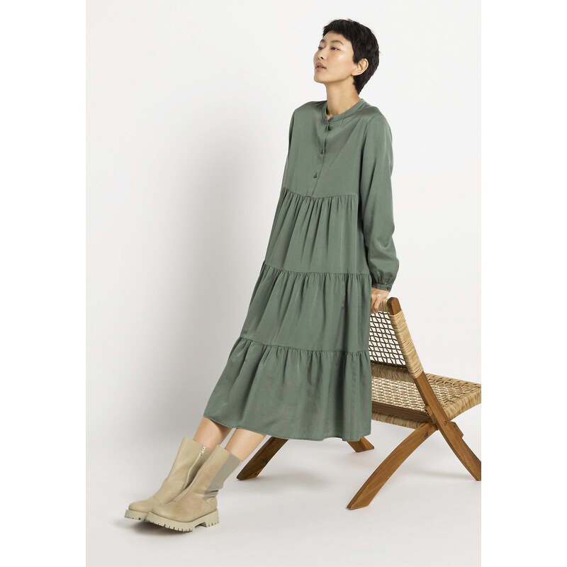 hessnatur & Co. KG Midi-Kleid aus Bio-Baumwolle mit Seide