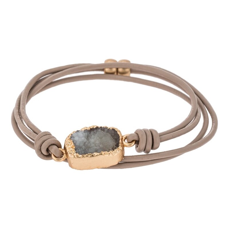 sweet deluxe ANNEDORE Armband matt goldcolored/taupe/grey