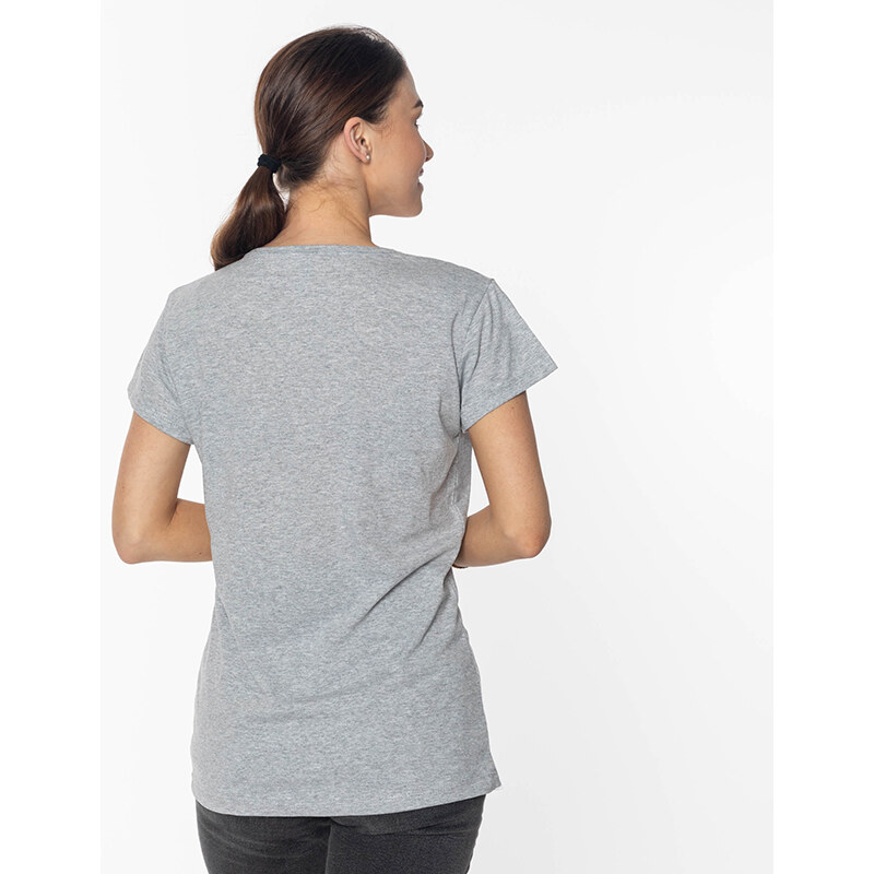 NAMSO Graues Damen-T-Shirt mit Aufdruck BALLOON - Kleidung - pigeon gray