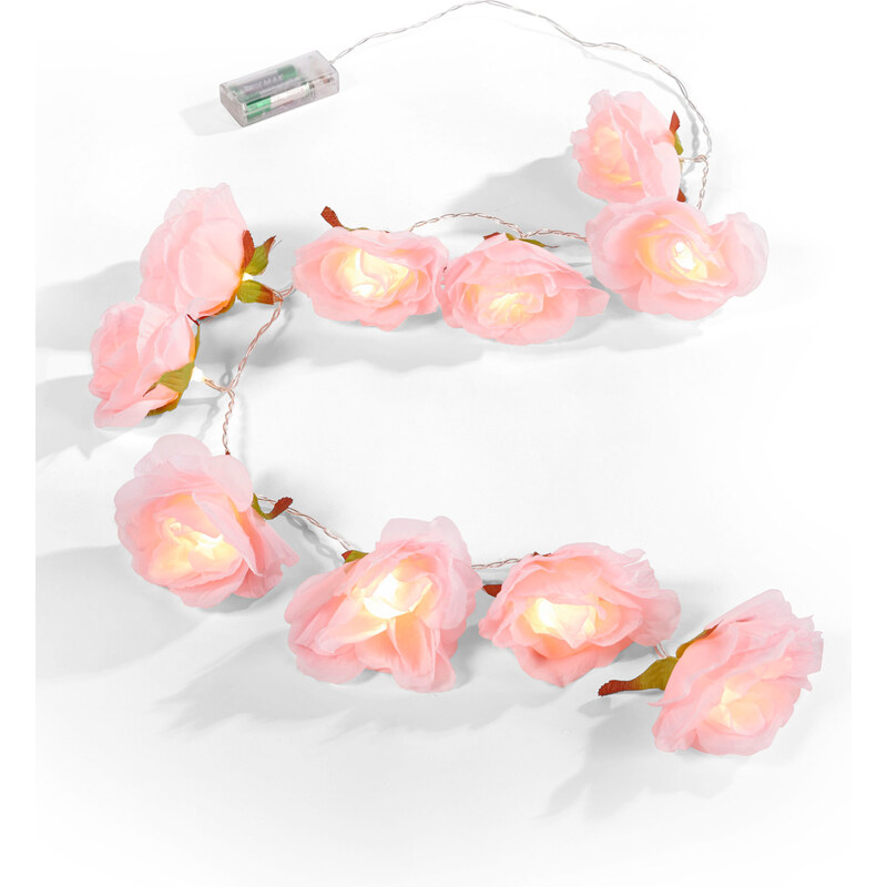 bpc living LED-Lichterkette Rosentraum, 10-tlg. in rosa von bonprix