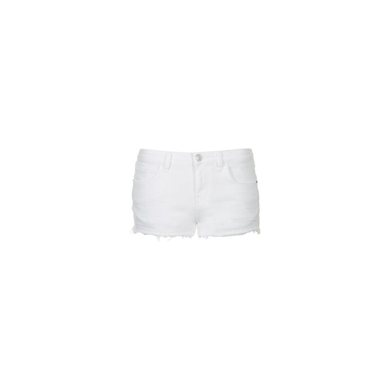 Topshop Weiße MOTO Shorts mit Gänseblümchen-Print