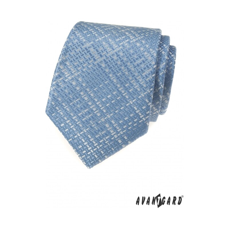 Avantgard Hellblaue Krawatte mit Webmuster